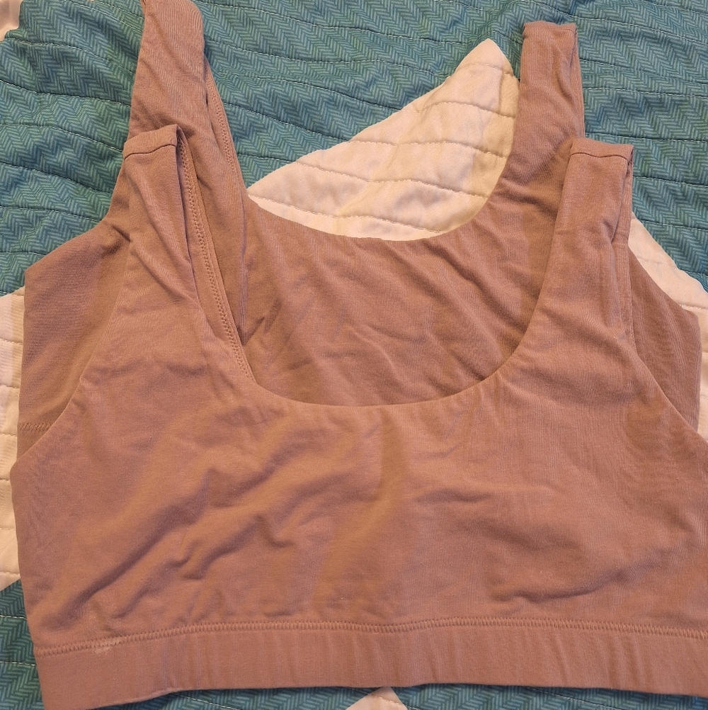 Quince Scoop-Neck Bralette - Mauve Pink